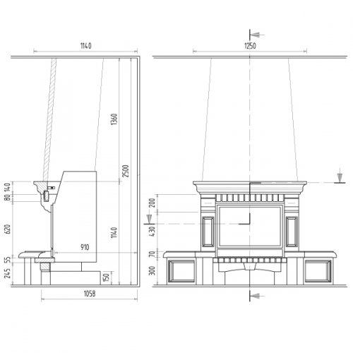 Каминная облицовка Supra Colbert_1 Каминная облицовка Supra Colbert_1