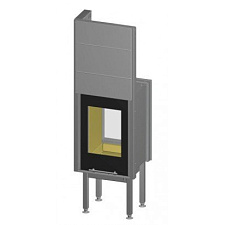 Spartherm arte f-fdh-4s шлифованная нержавеющая сталь, дверка с открыванием вверх (высота дверки 69,8 см)